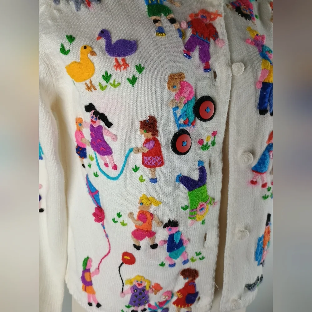 Vintage Michael Simon Outdoor Activities Women’s Small Cardigan Sweater - Picture 13 of 16